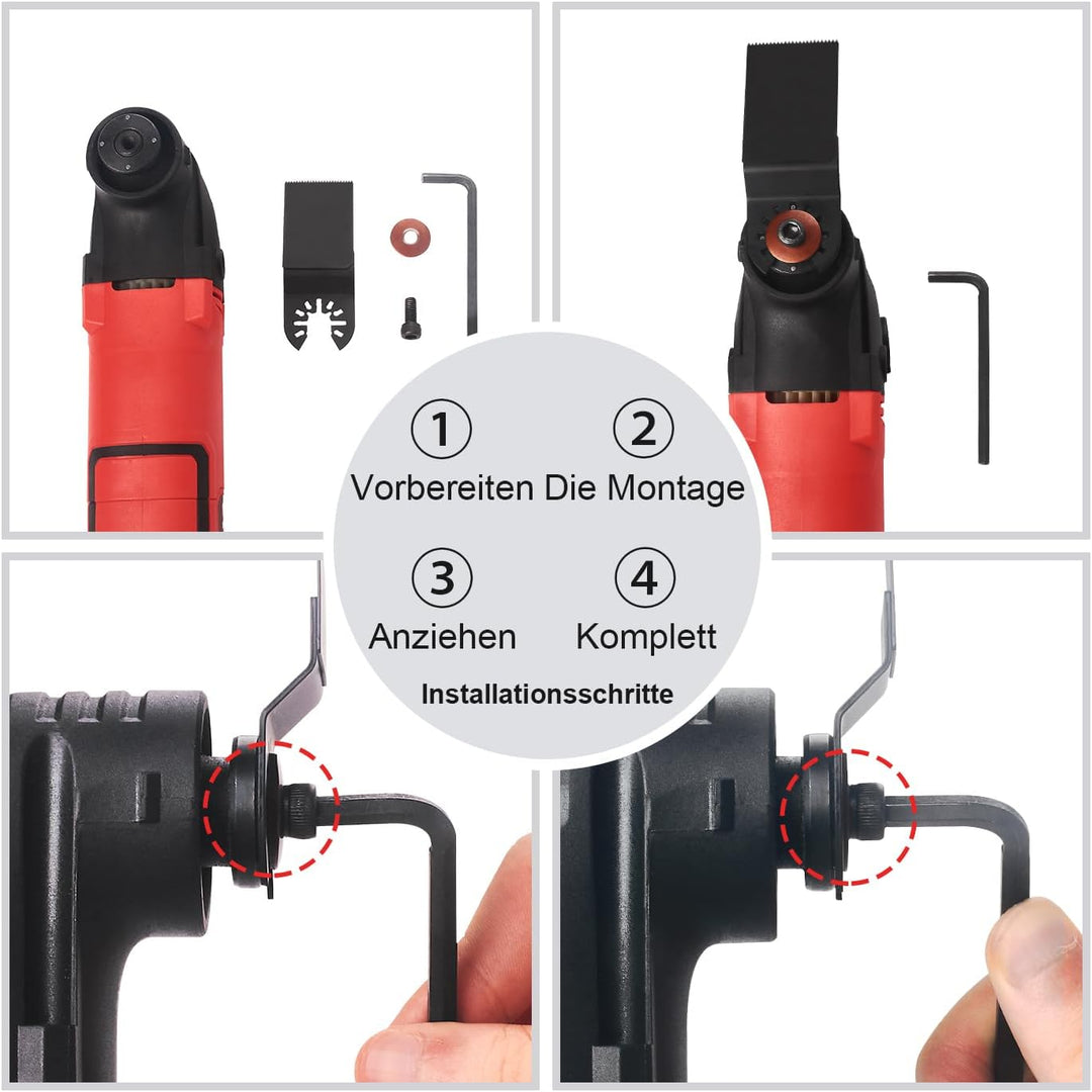 TEENO 300W Schwingwerkzeug, Oszillationswerkzeug, Multifunktionswerkzeug mit 11 Zubehör, 15000-23000