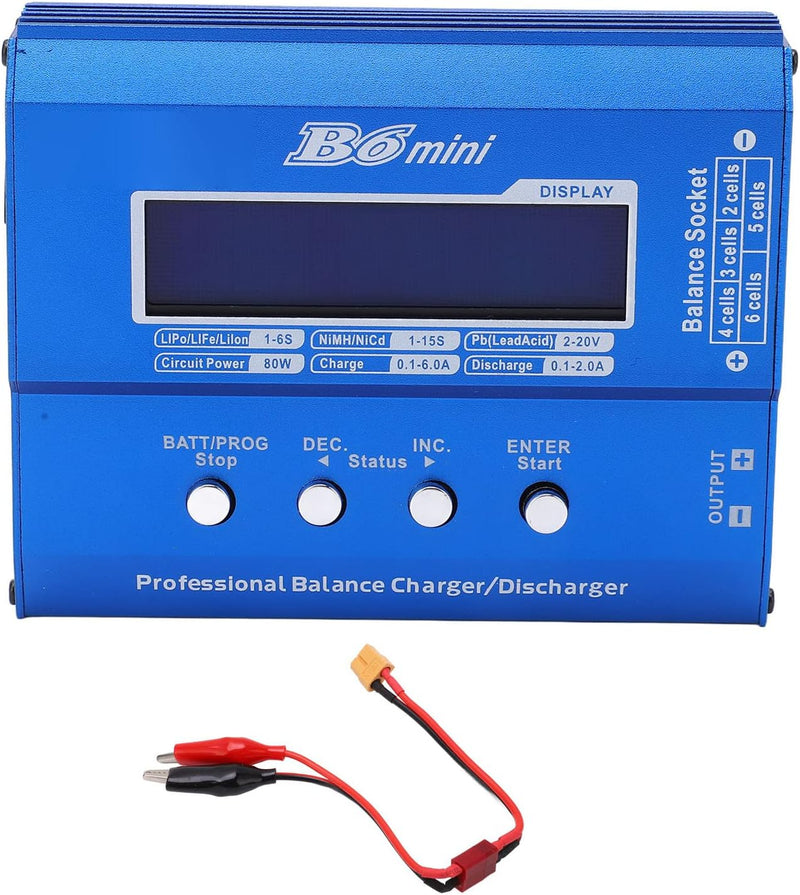 Uadme Lipo ladeger?t balancer, 80 W 6 A DC 11 bis 18 V Entlader digitaler EntladerAkku-Ladeger?t, f¨