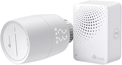 Kasa Smartes Heizkörperthermostat KE100 KIT, thermostat heizung digital mit Hub, Energiesparen, Zeit