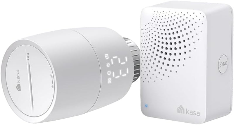 Kasa Smartes Heizkörperthermostat KE100 KIT, thermostat heizung digital mit Hub, Energiesparen, Zeit