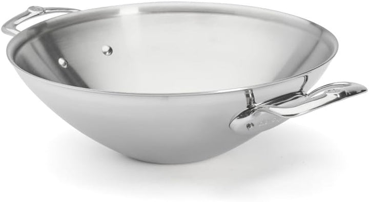 De Buyer Wok, Edelstahl, Silber, 32 cm