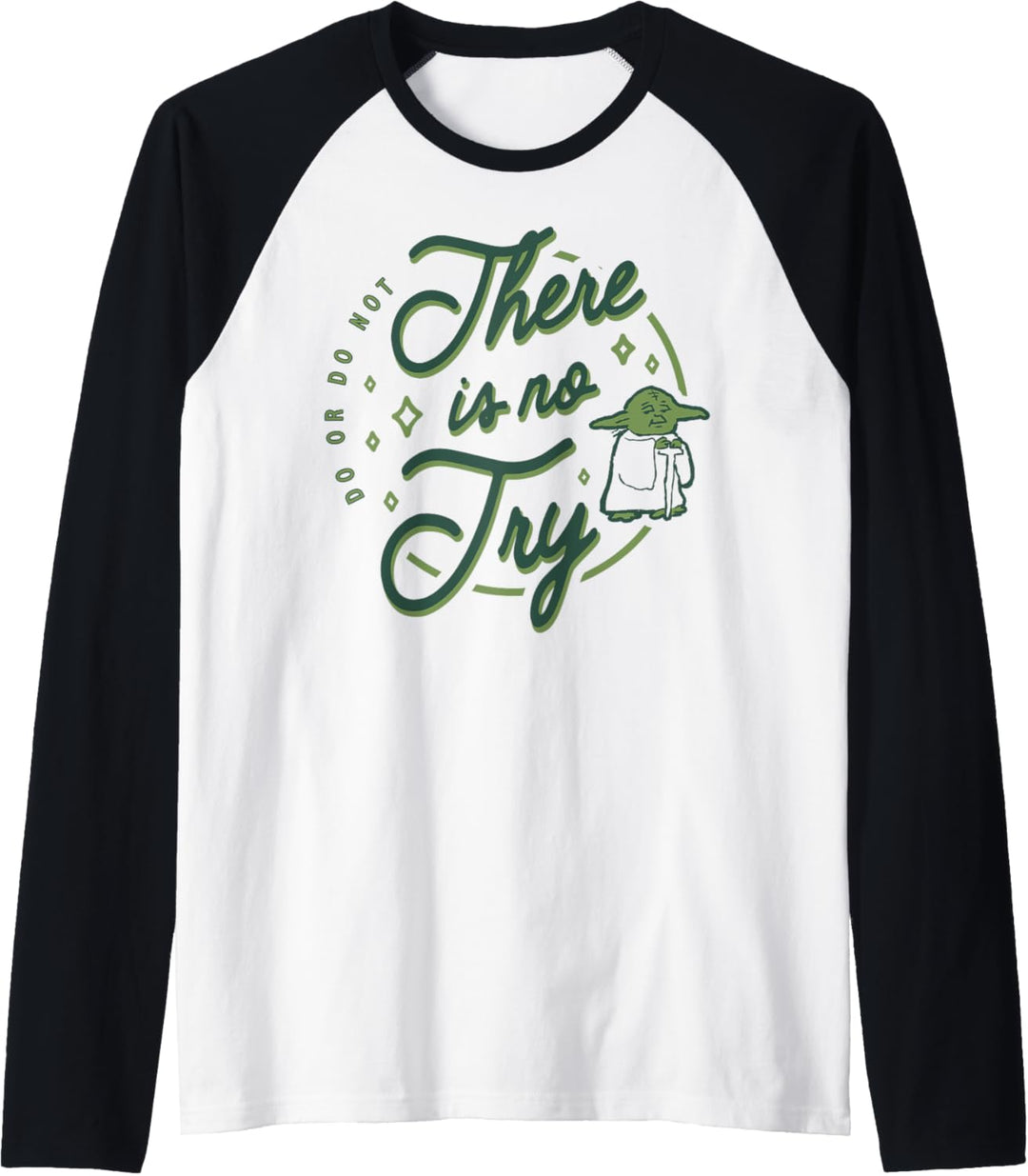 Star Wars Yoda Do Or Do Not Circle Logo Raglan