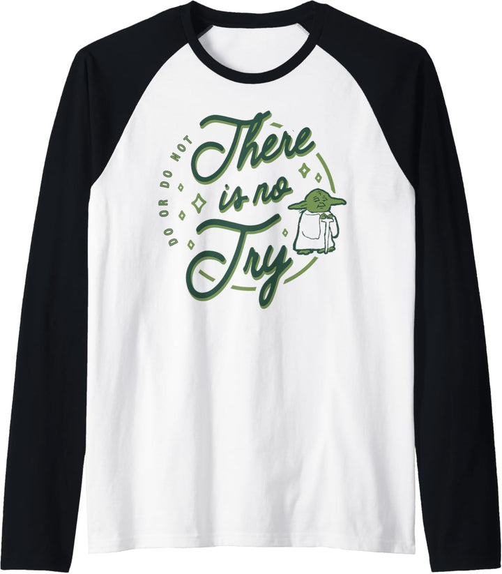 Star Wars Yoda Do Or Do Not Circle Logo Raglan