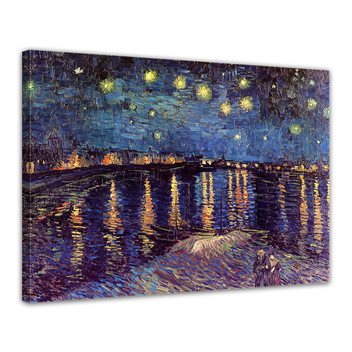 Bilderdepot24 Bild auf Leinwand | Vincent van Gogh Sternennacht über der Rhône in 70x50 cm als Wandb