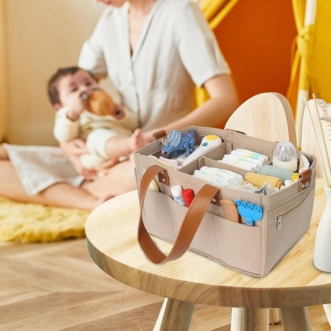 Filz-Kinderzimmertasche, Baby-Organizer-Tasche, Windelaufbewahrungstasche, Kinderzimmer-Windelkorb,