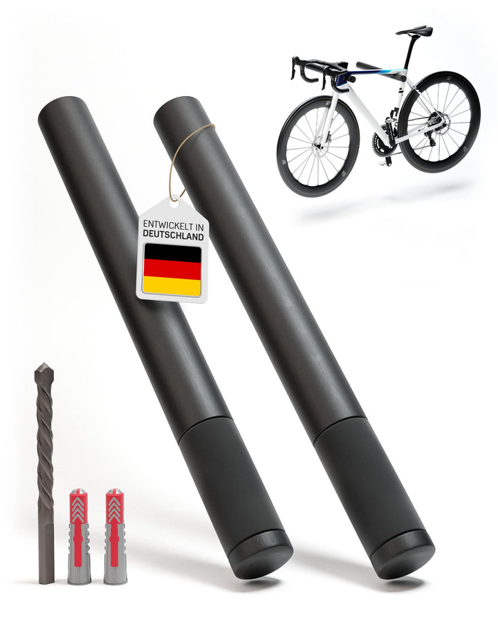 Borgen Fahrrad Wandhalterung Holz mit 20 kg Tragkraft - stabile Fahrradhalterung Wand für Rennrad, M