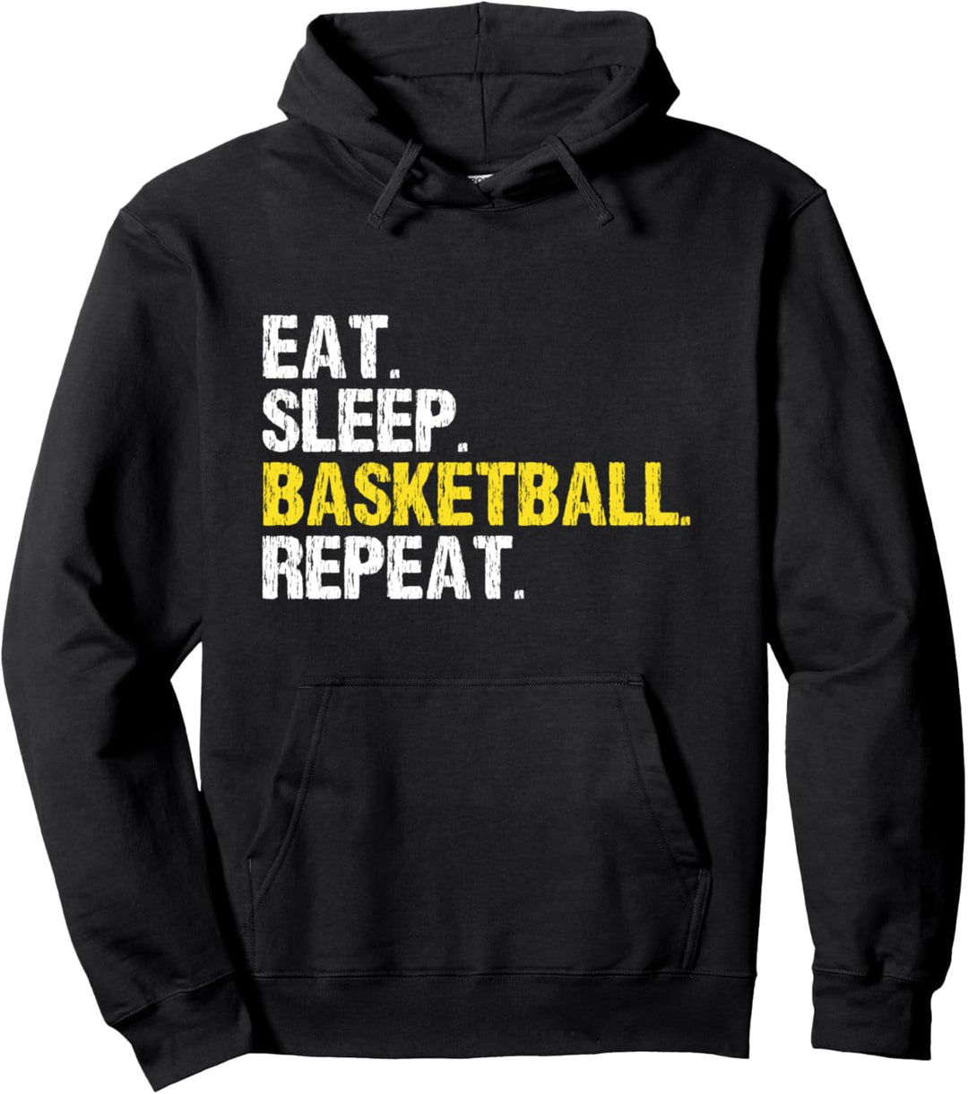 Eat Sleep Basketball Repeat Player Cool Lover Funny Gift Pullover Hoodie