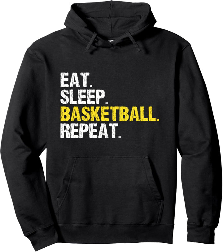 Eat Sleep Basketball Repeat Player Cool Lover Funny Gift Pullover Hoodie