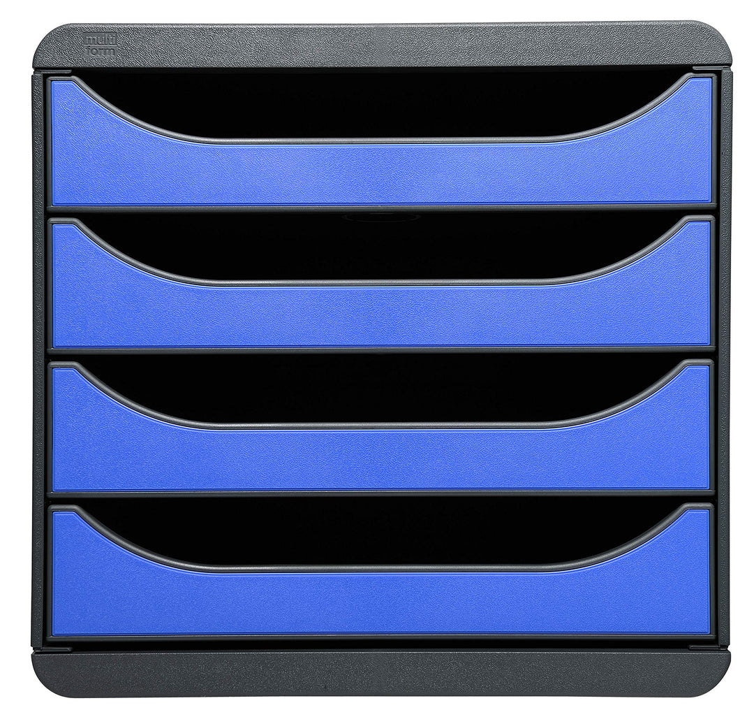 Exacompta 310779D Premium Ablagebox mit 4 Schubladen für DIN A4+ Dokumente. Belastbare Schubladenbox