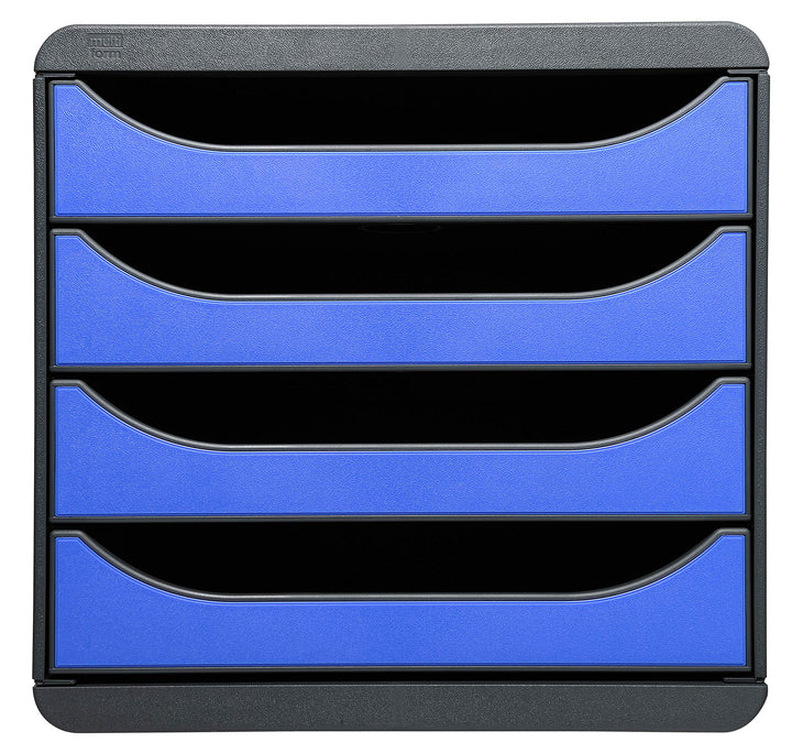 Exacompta 310779D Premium Ablagebox mit 4 Schubladen für DIN A4+ Dokumente. Belastbare Schubladenbox