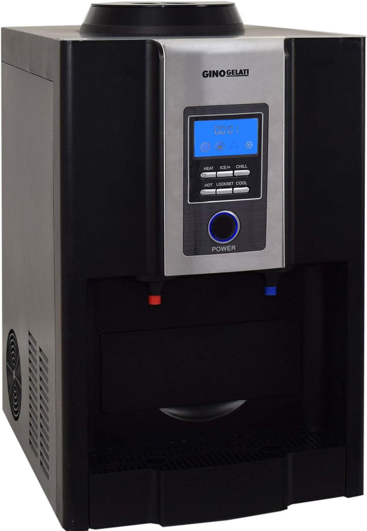 Gino Gelati GG-500W Digitaler Eiswürfelbereiter,(mit Heiss- und Kaltwasserfunktion, LCD Display)