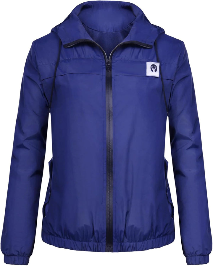 Regenjacke Damen Wasserdicht Windbreaker Leicht Atmungsaktiv Zipper Softshelljacke Regenjacken dünn