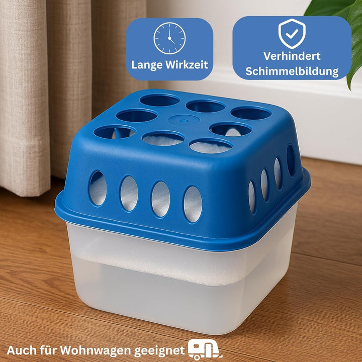 Luftentfeuchter ohne Strom Entfeuchter Box Wiederverwendbar Nachfüllbar Granulat für Bad Keller Wohn