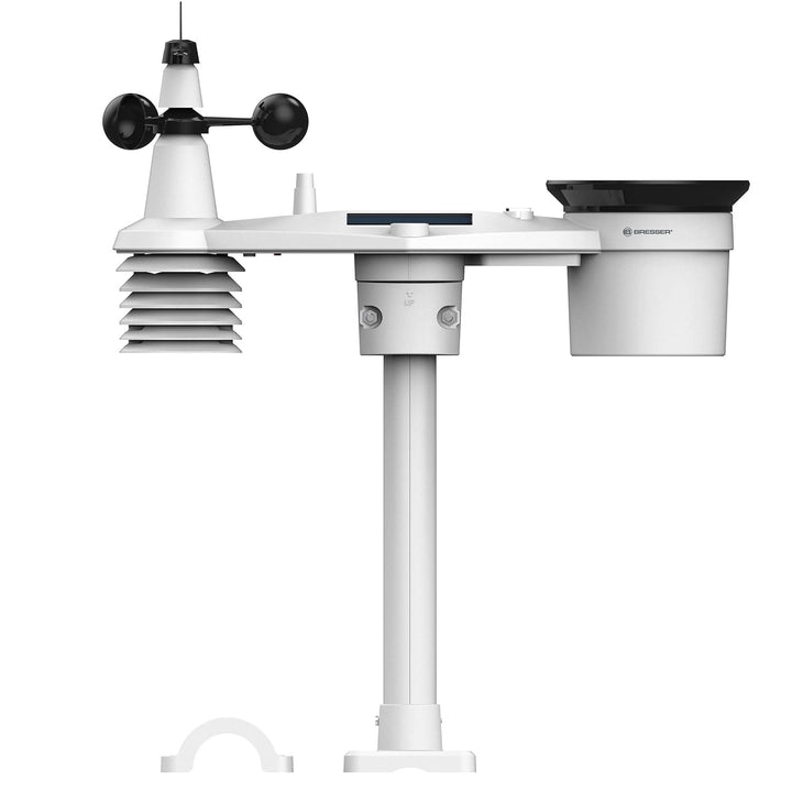 Bresser Wetterstation Funk mit Aussensensor - WLAN-Wettercenter Profi-WSC mit 7-in-1-Sensor inkl. ba
