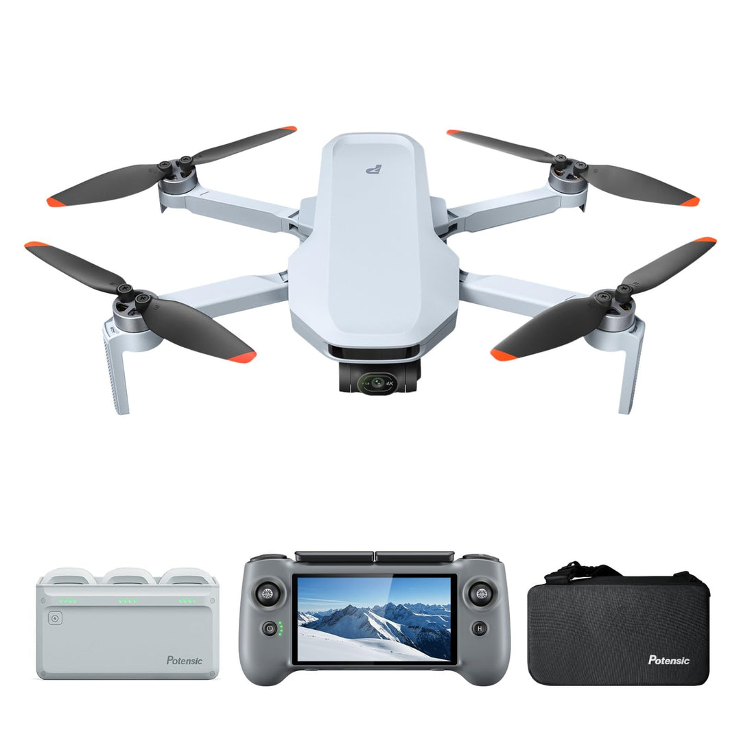 Potensic ATOM 2 Fly More Combo mit RC PTD 1, Drohne mit Kamera 4K HDR-Video, 8K Foto, unter 249 g, 3