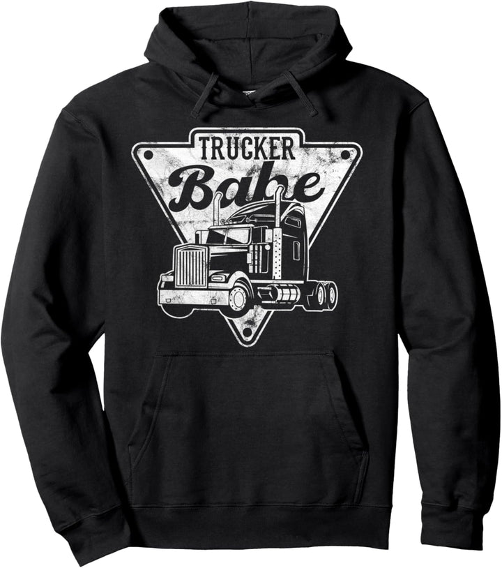 Einzigartiges Trucker Babe Geschenk Lkw-Fahrerin Frauen Pullover Hoodie