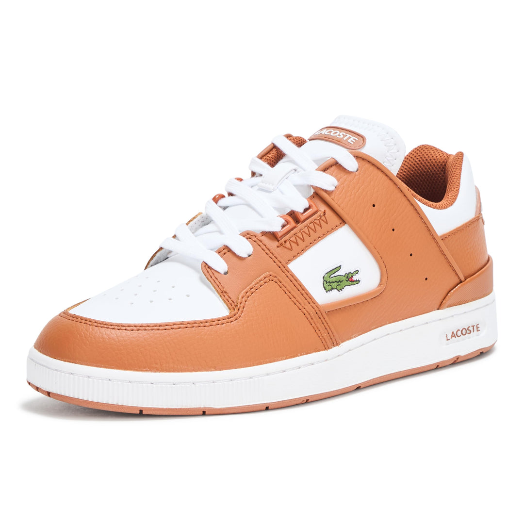 Lacoste Herren Low-Top Sneaker Court CAGE 0721 1 SMA, Männer Halbschuhe 44.5 EU Braun Weiss, 44.5 EU