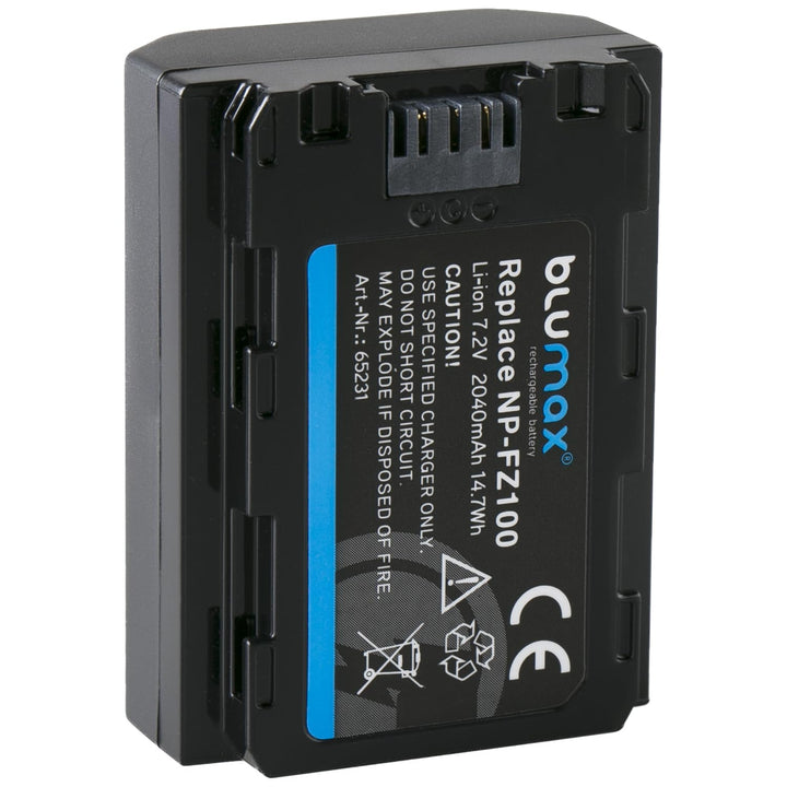 Blumax Akku kompatibel mit Sony NP-FZ100-2040mAh - für Sony Alpha Sony FX30-7 IV 7c 7RIV 7RV 7RIII Z