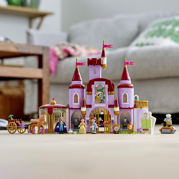 LEGO 43196 Disney Princess Belles Schloss, Schöne und das Biest, Prinzessin Schloss und Belle Mini P
