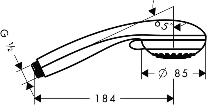 hansgrohe Crometta 85 - Duschkopf, Handbrause mit 2 Strahlarten, runde Duschbrause (⌀ 85 mm), Brause