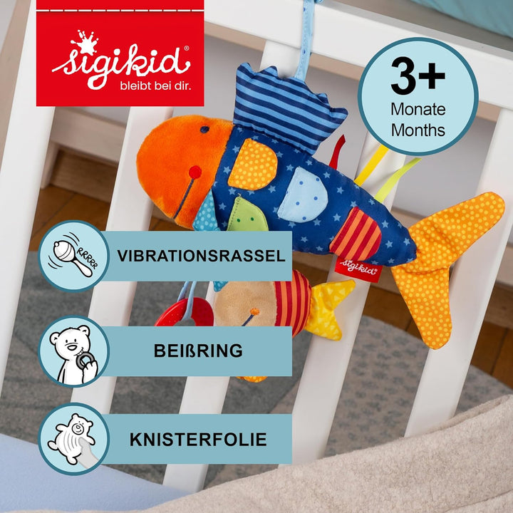 SIGIKID 40104 Aktiv-Fisch Baby Activity PlayQ Mädchen und Jungen Babyspielzeug empfohlen ab 3 Monate