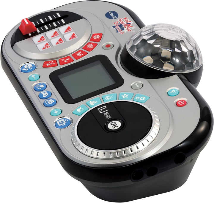 VTech Kidi Super Star DJ Studio Black – 10-in-1 Karaokespielzeug mit Mikrofon, abnehmbarem DJ-Mischp