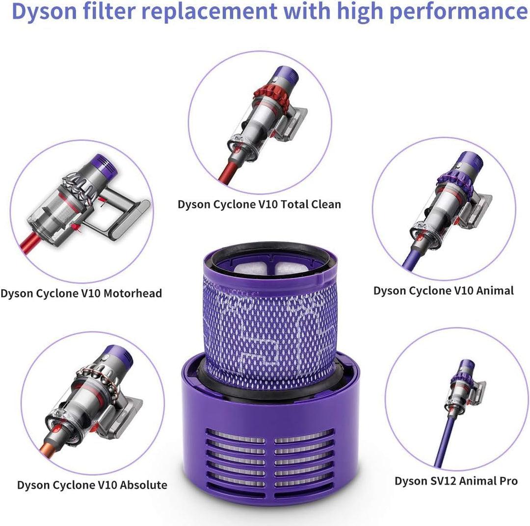 morpilot Filter für Dyson 3 Stück Ersatzfilter für Dyson V10 SV12 Cyclone Animal Absolute Staubsauge