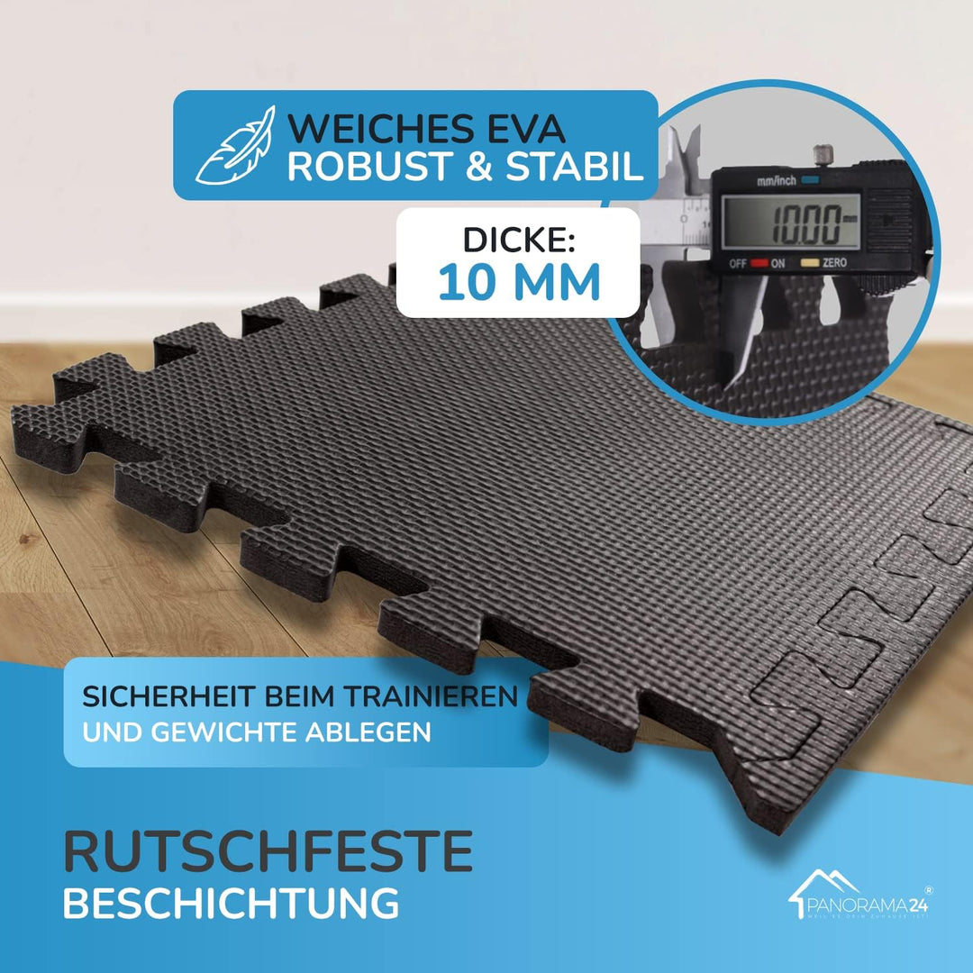 Schutzmatten Set Puzzlematte Bodenschutz Matte - Puzzle Bodenschutzmatten Unterlegmatte | Fitnessmat