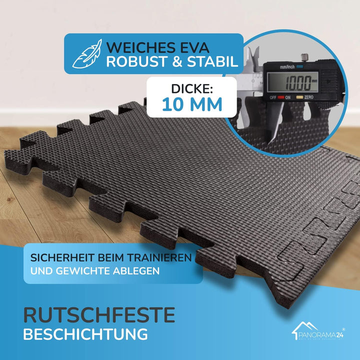 Schutzmatten Set Puzzlematte Bodenschutz Matte - Puzzle Bodenschutzmatten Unterlegmatte | Fitnessmat