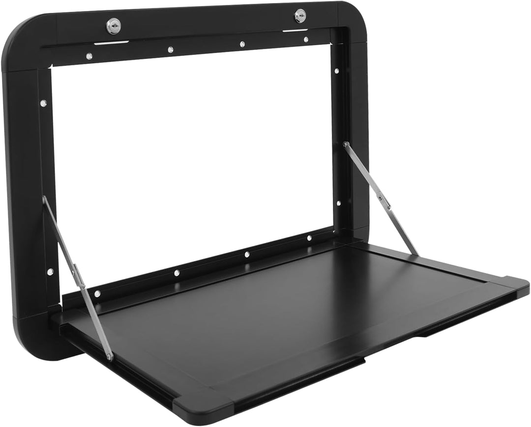 Wand Klapptisch für Wohnmobile mit 2 Paare Schlüssel, 60x42cm, Tragfähigkeit 20kg, Rechteckig, Dual-