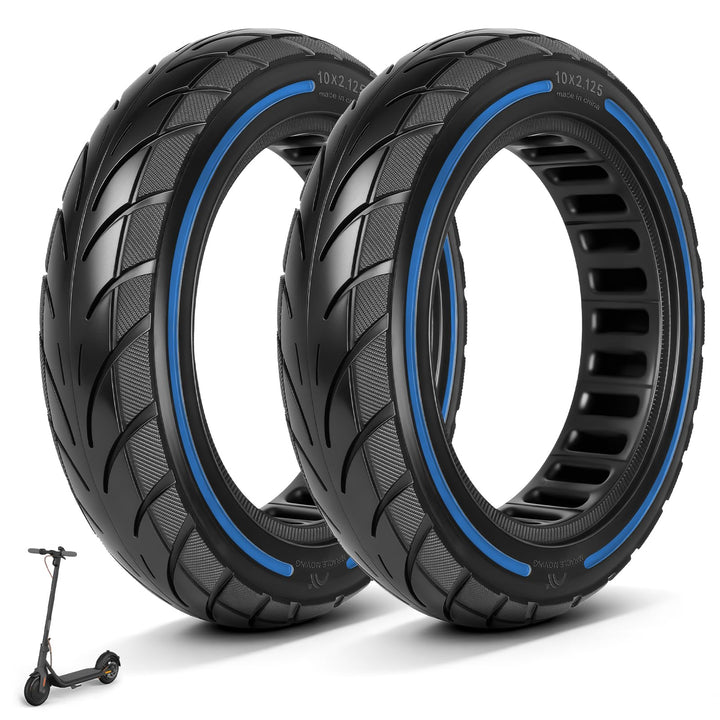 10x2,125 Vollreifen 250x54 Solide Reifen für Xiaomi 4/4Pro(gen1)/4Lite(gen2)/Ninebot F40D2/D38D Elek
