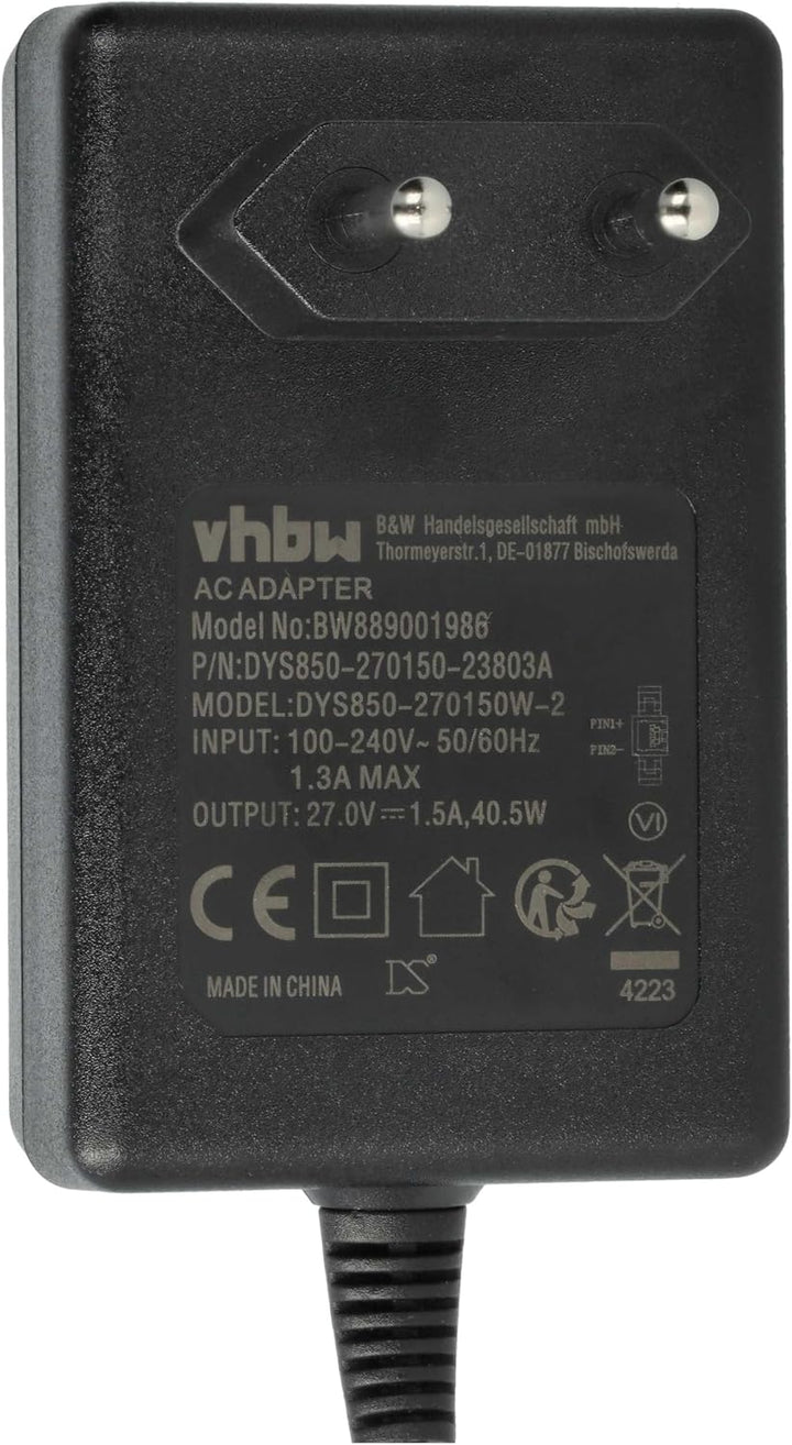 vhbw Ladegerät kompatibel mit Velux 846933, 946930, 946933, GP210AFHT Rollladen-, Solarfenster-Akku