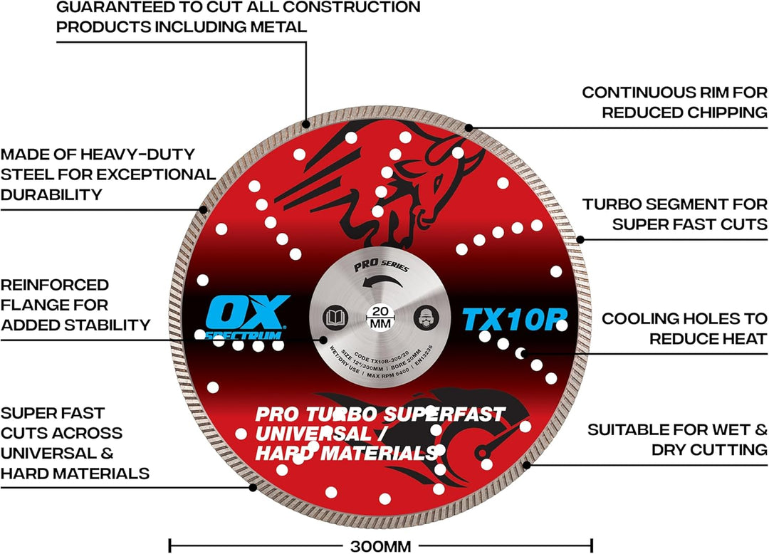 Spectrum Superior Turbo Dia Blade - Multi-Steel - 300/20mm, 300/20mm