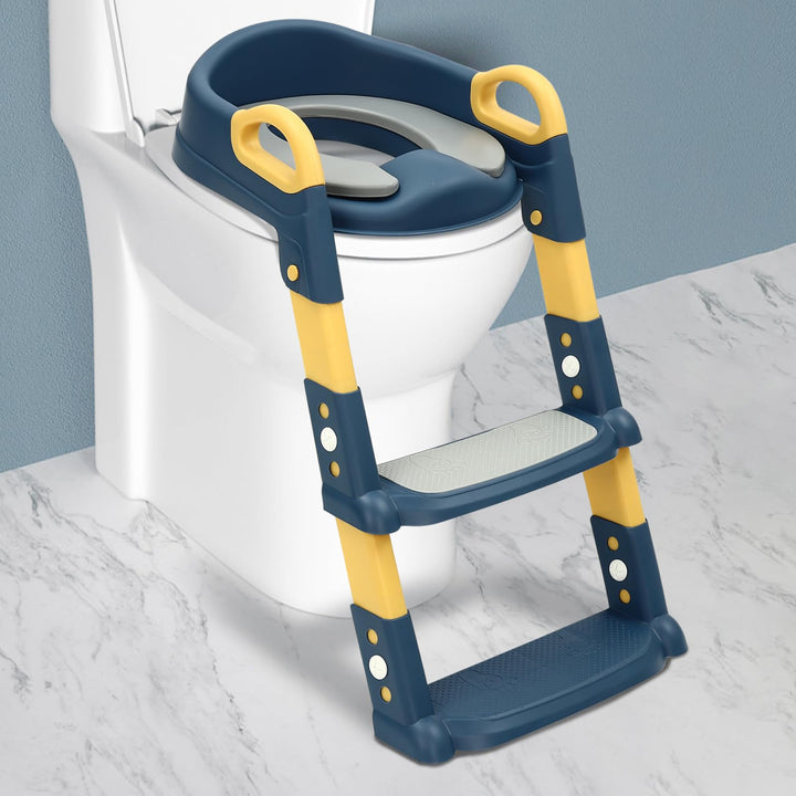 Toilettensitze mit Treppe für Kinder Toiletten-Trainer mit Treppe und Griffe Faltbar Kindertoilette