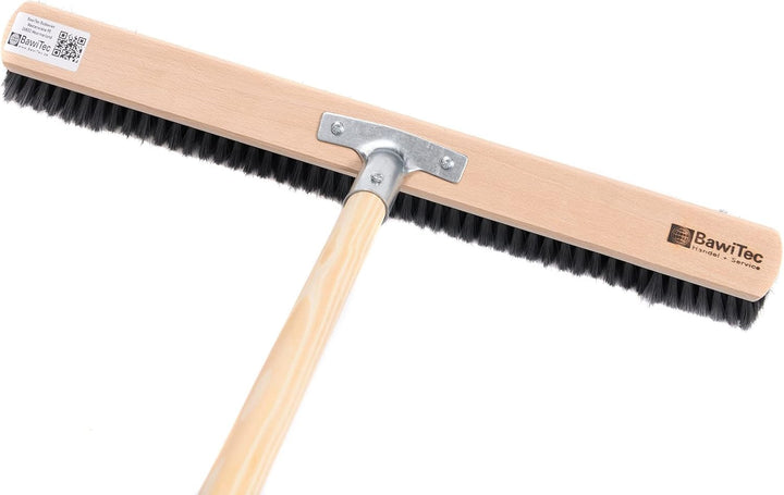 BawiTec Profi Saalbesen Grossraumbesen Kunsthaar-Borsten mit stabilem Stiel schwarz-weich (Breite 10