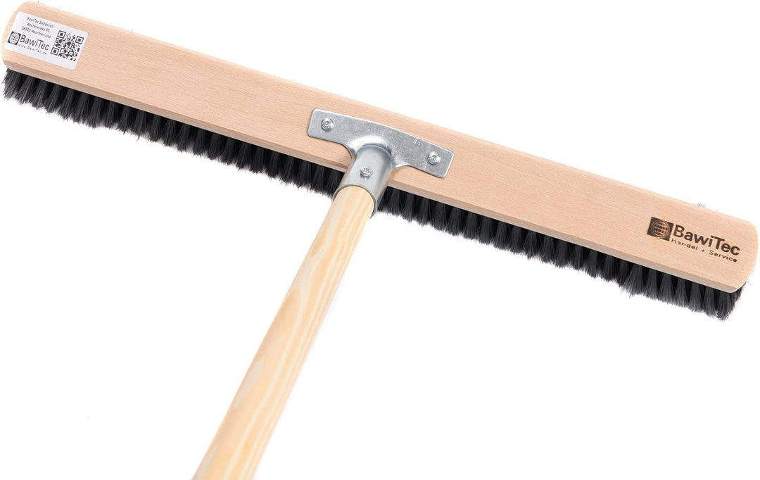 BawiTec Profi Saalbesen Grossraumbesen Kunsthaar-Borsten mit stabilem Stiel schwarz-weich (Breite 60