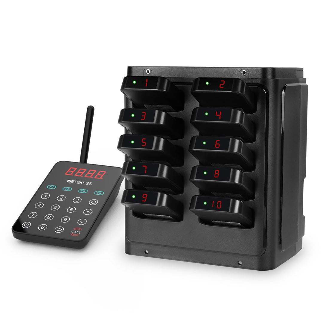 Retekess TD177 Pager Rufsystem, 500M Pager Gastronomie, Kopplung mit Einem Tastendruck, IP67 Wasserd