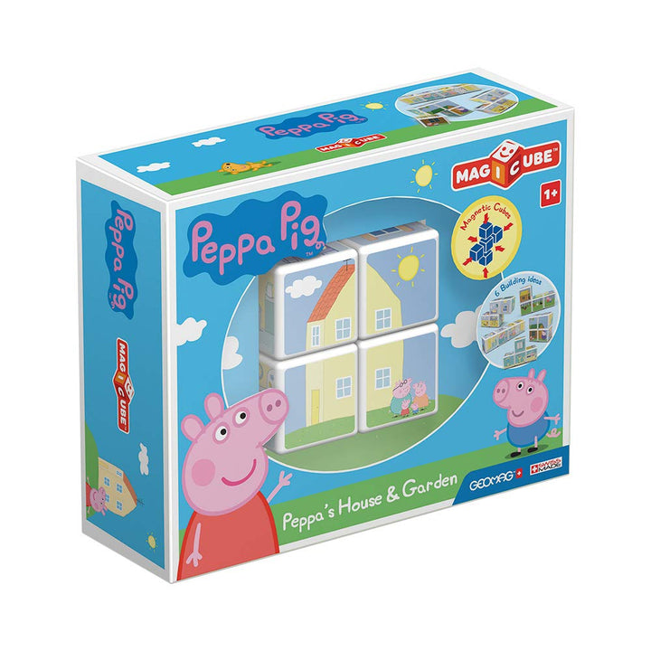 Geomag Magicube 050 - Peppa Pig Peppa's House & Garden - 4 Magnetwürfel für Konstruktionen 4 cubes P
