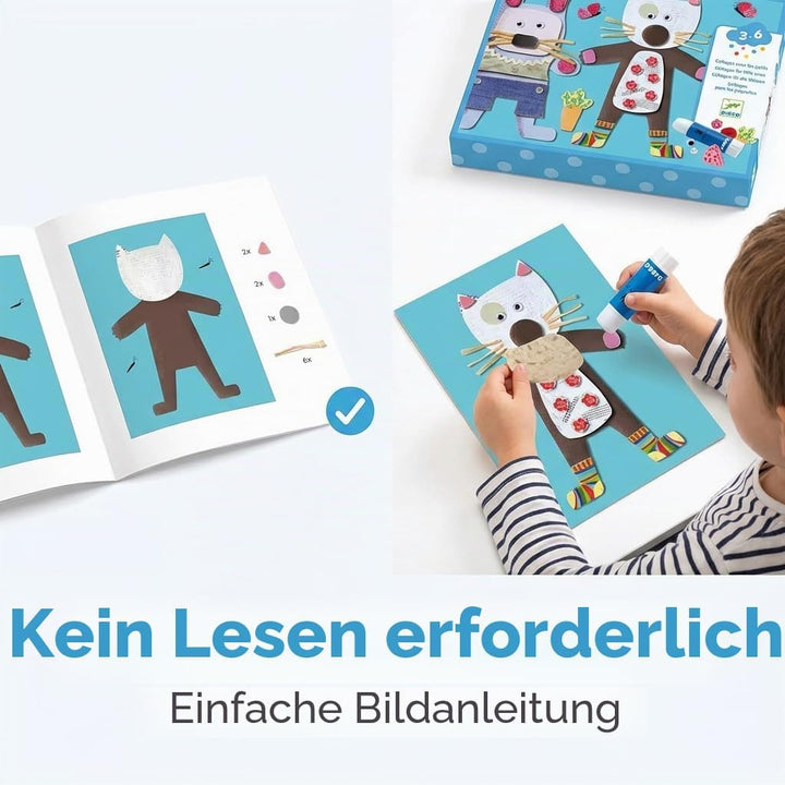 Djeco – Collage für Kinder, Mehrfarbig (DJ08664), Bunt