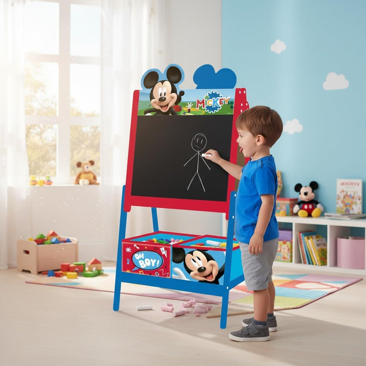 ARDITEX – Kindertafel von Disney Mickey Mouse mit doppelseitiger Oberfläche für Kreide und Filzstift