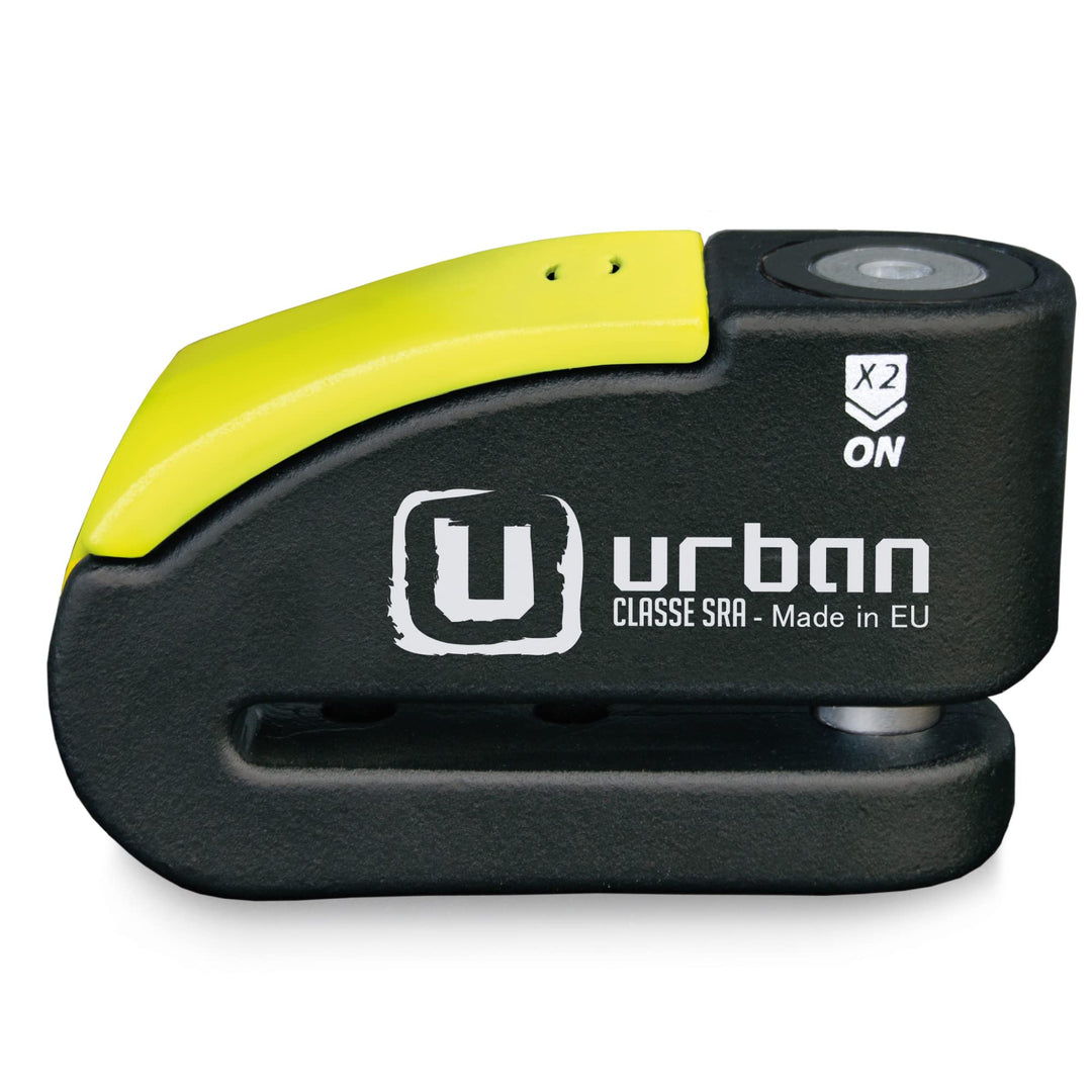 URBAN 999 Hi-Tech Bremsscheibenschloss mit Alarm 120dB ON/OFF Empfindlichkeit A+, Maximale Sicherhei