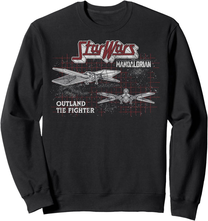 Star Wars The Mandalorian Outland Tie Fighter Schematic Sweatshirt
