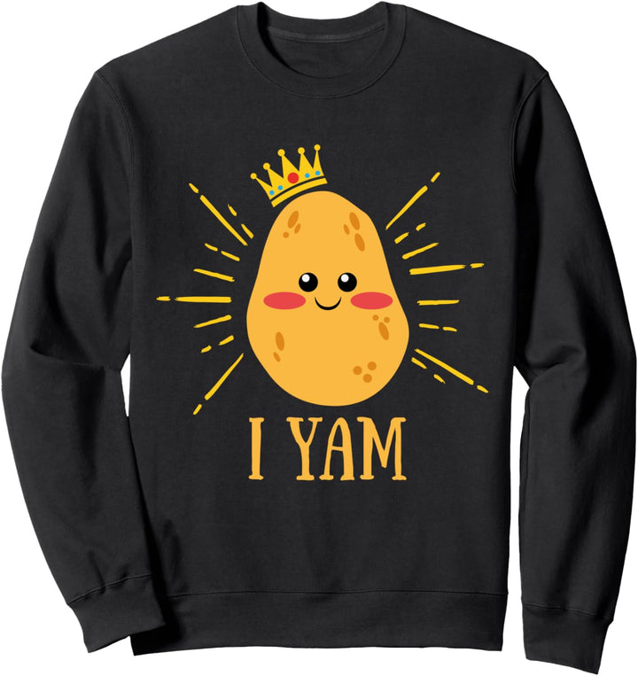 I'm Yam She's My Sweet Potato Couples Matching Thanksgiving Sweatshirt