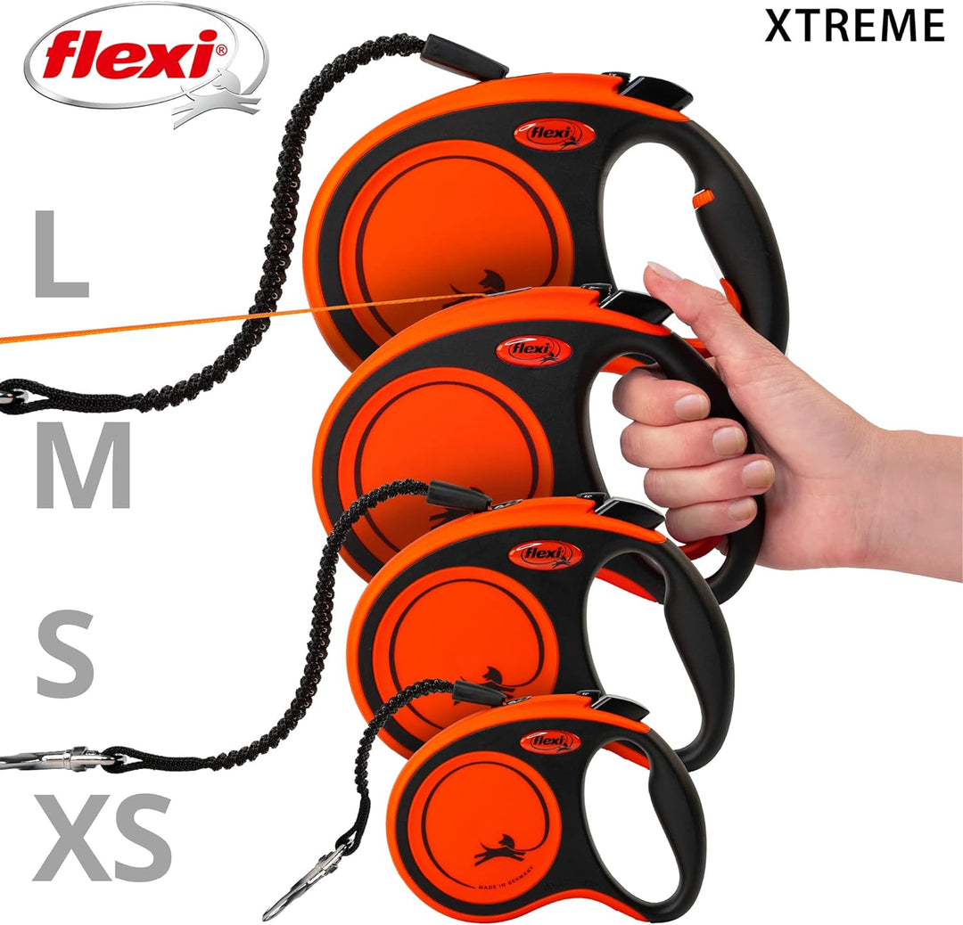 flexi Rollleine Xtreme - Tape Leash schwarz orange, L (1er Pack), XT30T5.251.S OR schwarz orange L,
