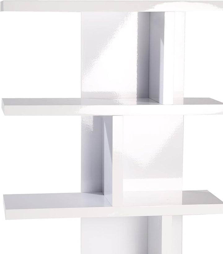 Phönix 126503WE Lloret Asymmetrisches Regal mit 8 Fächern, weiss