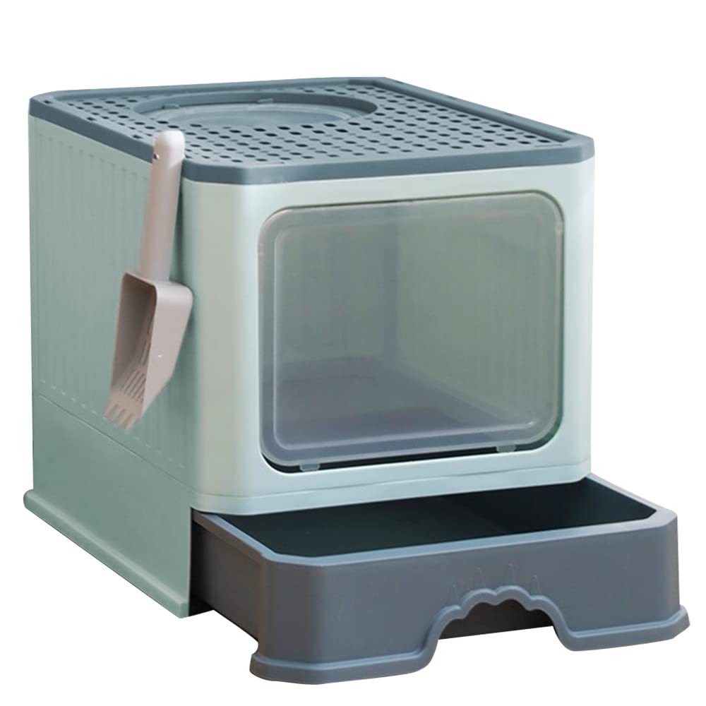 Katzentoilette gross Katzentoilette mit Deckel, grosse faltbare Katzentoilette mit Schublade und Sch
