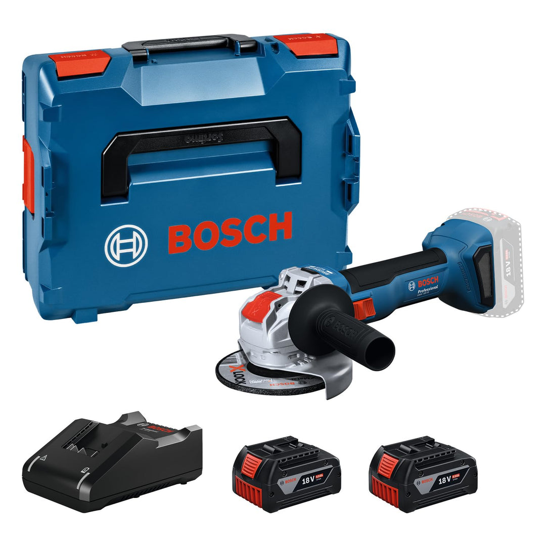 Bosch Professional 18V System Akku-Winkelschleifer mit X-LOCK GWX 18V-8 (inkl. 2x Akku GBA 18V 4.0Ah