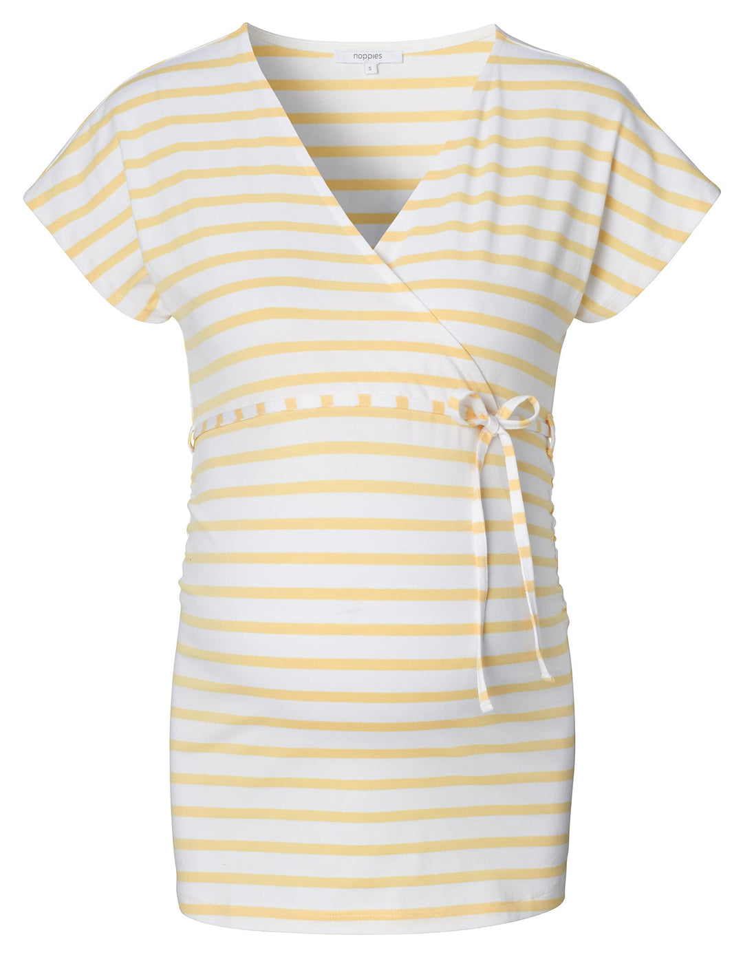 Noppies Damen Top Nursing Short Sleeve Stripe Kirby T-Shirt 40 Straw - P927, 40 Straw - P927