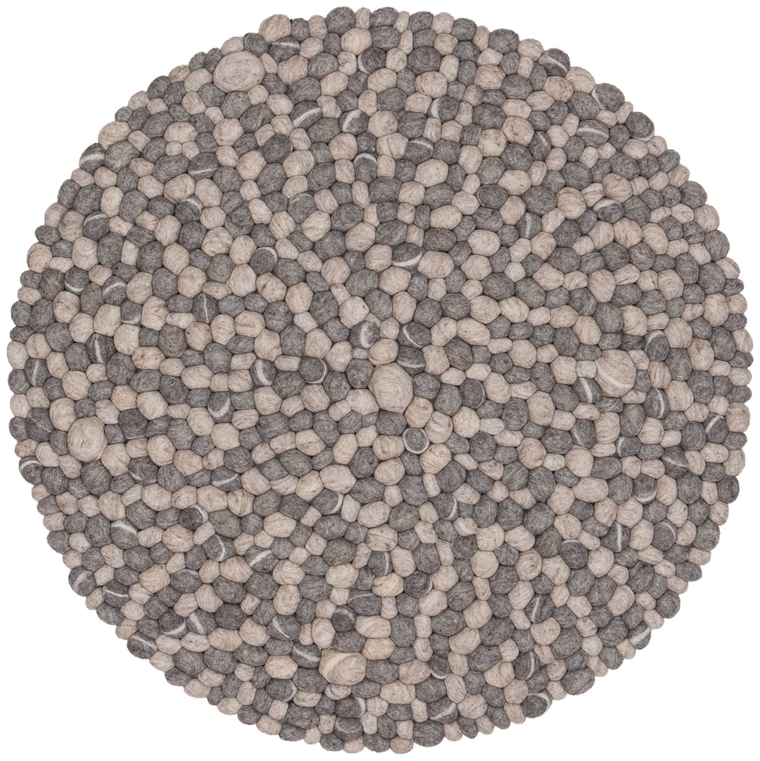 myfelt Filzkugelteppich Ernie - Ø 70 cm, ideal für Schlaf-, Wohn-, Kinderzimmer, Flur & Bad Skandina