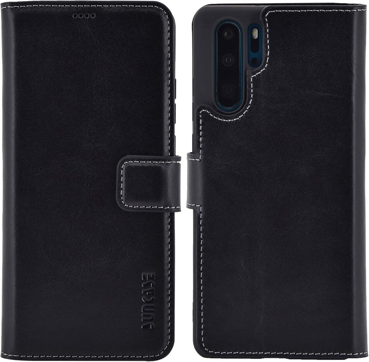 Suncase Book-Style kompatibel mit Huawei P30 PRO Hülle (Slim-Fit) Leder Tasche Handytasche Schutzhül